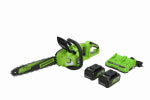 GREENWORKS TOOLS 48V (2x24V) 14" Cordless Battery Chainsaw w/ Two (2) 4.0 Ah USB Batteries & Dual Port Charger