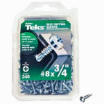 TEKS Teks 21364 Screw, #8 Thread, 3/4 in L, Coarse Thread, Pan Head, Phillips Drive, Self-Drilling, Self-Tapping Point, Steel HARDWARE & FARM SUPPLIES TEKS   
