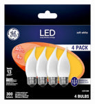 GE GE Industrial Solutions 37420 LED Bulb, Decorative, CAM Lamp, 40 W Equivalent, E26 Lamp Base, Dimmable, Frosted ELECTRICAL GE