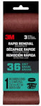 3M COMPANY Rapid Removal Power Sanding Belt, 36 Grit, 3 x 18 In.