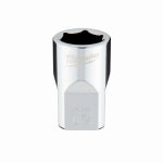 MILWAUKEE Milwaukee 45-34-9082 Socket, 12 mm Socket, 3/8 in Drive, 6-Point, Chrome Vanadium Steel, Chrome TOOLS MILWAUKEE