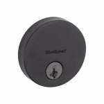 ASSA ABLOY AMERICAS RESIDENTIALINC. Uptown Round Single-Cylinder Deadbolt Lock, SmartKey Security, Iron Black