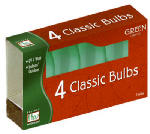 VAST LIGHTING CORP. Christmas Lights Replacement Bulb, C9, Green Ceramic, 4-Pk. HOLIDAY & PARTY SUPPLIES VAST LIGHTING CORP.