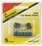 BUSSMANN Bussmann BP/ATM-15-RP Automotive Fuse, Blade Fuse, 32 V, 15 A, 1 kA Interrupt AUTOMOTIVE BUSSMANN