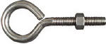 ASSA ABLOY AMERICAS RESIDENTIALI NC Eye Bolt With Hex Nuts, Stainless Steel, 3/8 x 4 In.