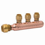 SHARKBITE/CASH ACME SharkBite 3/4 In. x 1/2 In. Push-to-Connect 3-Port Closed PEX Manifold