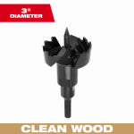 MILWAUKEE ELECTRIC TOOL CORP 3-Flat Self Feed Wood Drill Bit, 3 x 6 In. TOOLS MILWAUKEE ELECTRIC TOOL CORP