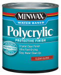 MINWAX Minwax Polycrylic 255554444 Waterbased Polyurethane, Gloss, Liquid, Crystal Clear, 0.5 pt, Can PAINT MINWAX