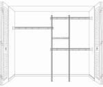 CLOSETMAID ClosetMaid 1628 Closet Organizer Kit, 96 in W x 12 in D x 70 in H Dimensions, Steel, White HARDWARE & FARM SUPPLIES CLOSETMAID