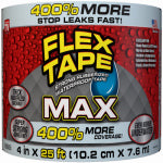 FLEX SEAL Flex Tape TFSMAXCLR04 Tape, 25 ft L, 4 in W, Rubber Backing, Clear HOUSEWARES FLEX SEAL   