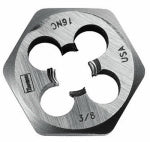 IRWIN INDUSTRIAL TOOL CO Hanson Hexagon Fractional Die, National Coarse, 3/8 In. x 16