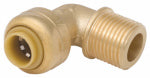 SHARKBITE SharkBite U276LFA Dishwasher Elbow, 1/4 x 3/8 in, Slip Joint x MNPT, Brass, Chrome/Natural Brass PLUMBING, HEATING & VENTILATION SHARKBITE