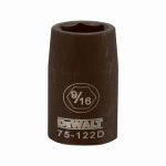 STANLEY TOOLS SAE Impact Socket, 6-Point, Black Oxide, 1/2 In. Drive, 9/16 In.