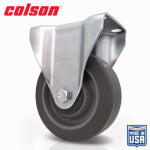 SHEPHERD HDWE. PROD., LLC. 4 in. Gray TPR and Steel Rigid Plate Caster HARDWARE & FARM SUPPLIES SHEPHERD HDWE. PROD., LLC.