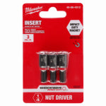MILWAUKEE ELECTRIC TOOL CORP Shockwave Impact Duty 1/4 In. Insert Nut Drivers, Magnetic, 3-Pk.