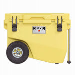 ROVR PRODUCTS RollR 60 Quart Wheeled Hard Cooler with Tow Handle (SUNNY SIDE)