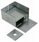 SIMPSON STRONG-TIE Simpson Strong-Tie ABW ABW44Z Post Base, 4 x 4 in Post, 16 ga Gauge, Steel, ZMAX HARDWARE & FARM SUPPLIES SIMPSON STRONG-TIE