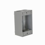 RACO INCORPORATED 1-Gang Weatherproof Box, (5) 3/4 in. Threaded Outlets, Gray