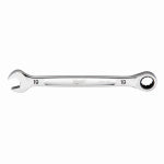 MILWAUKEE Milwaukee 45-96-9319 Ratcheting Combination Wrench, Metric, 19 mm Head, 10.14 in L, 12-Point, Steel, Chrome TOOLS MILWAUKEE