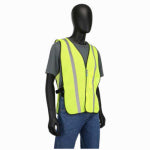 SAFETY WORKS INC Reflective Safety Vest, Mesh Fabric, Hi Viz Lime, One Size
