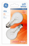 GE GE 74038 Light Bulb, 40 W, A15 Lamp, E17 Intermediate Lamp Base, 300 Lumens, 2500 K Color Temp, Soft White Light ELECTRICAL GE