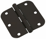 ASSA ABLOY AMERICAS RESIDENTIALI NC Door Hinge, Interior, Round-Edge, Oil-Rubbed Bronze, 3-1/2 In., 3-Pk.