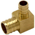 SHARKBITE/CASH ACME PEX Pipe Insert Elbow, Brass Barb, 3/4 x 1/2 In.