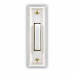 GLOBE ELECTRIC Wired Doorbell Push Button, LED Light, White ELECTRICAL GLOBE ELECTRIC