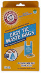 ARM AND HAMMER BAG WASTE EASY-TIE PET & WILDLIFE SUPPLIES ARM AND HAMMER   
