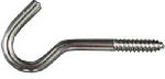 ASSA ABLOY AMERICAS RESIDENTIALI NC Screw Hook, Stainless Steel, 3/8 x 4-7/8 In.