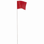 MILWAUKEE ELECTRIC TOOL CORP 2.5 x 3.5 In. Red Marking Flags, 21 In. Wire Stakes, 100-Pk.