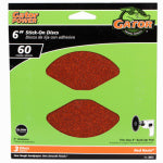GATOR Gator 3012 Sanding Disc, 6 in Dia, 60 Grit, Coarse, Aluminum Oxide Abrasive, Paper Backing TOOLS GATOR