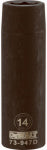 STANLEY TOOLS Metric Deep Impact Socket, 6-Point, Black Oxide, 1/2 In. Drive, 14mm
