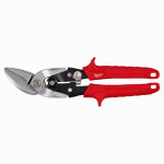 MILWAUKEE Milwaukee 48-22-4542 Aviation Snip, 9-7/8 in OAL, 5 in L Cut, Left Cut, Steel Blade, Comfort-Grip Handle, Red Handle TOOLS MILWAUKEE