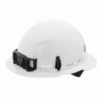 MILWAUKEE ELECTRIC TOOL CORP Hard Hat, Full Brim, 4-Pt. Ratcheting Suspension, Type 1, Class E, White