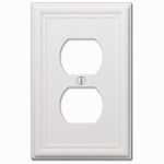 AMERELLE Amerelle 149DW Receptacle Wallplate, 5 in L, 2-7/8 in W, 1 -Gang, Steel, White, Screw Mounting ELECTRICAL AMERELLE