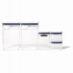OXO INTERNATIONAL Good Grips POP Series 11236500 Food Storage Container Set, Plastic, Clear/White HOUSEWARES OXO INTERNATIONAL
