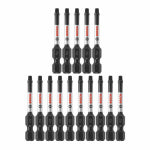 ROBERT BOSCH TOOL GROUP Impact Tough Insert Bit, #2 Square, 1 In., 15-Pk.