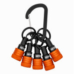 RAILER TOOLS Railer Bit Holder Keychain with (5) Orange Hex Shank Bit Holders TOOLS RAILER TOOLS