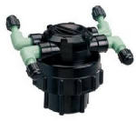 ORBIT IRRIGATION PRODUCTS Orbit 67005 Manifold, 1/2 x 1/4 in Connection, Thread x Barb, 4-Port, 1/4 in Tubing, Plastic, Black LAWN & GARDEN ORBIT IRRIGATION PRODUCTS