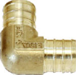 SHARKBITE/CASH ACME Insert Pipe Elbow, Lead Free, 3/4 In. Brass Barb, 10-Pk.