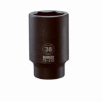 STANLEY TOOLS Metric Deep Impact Socket, 6-Point, 3/4 In. Drive, 38mm TOOLS STANLEY TOOLS
