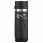 MILWAUKEE ELECTRIC TOOL CORP Packout Insulated Beverage Bottle, Sip Lid, Stainless Steel, Black, 18 oz.