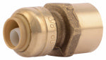 SHARKBITE SharkBite U070LFA Pipe Connector, 3/8 x 1/2 in, FNPT, Brass, 200 psi Pressure PLUMBING, HEATING & VENTILATION SHARKBITE