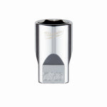 MILWAUKEE Milwaukee 45-34-9008 Socket, 7/16 in Socket, Standard Socket, 4.921 in OAL, 1/4 in Drive, 6-Point, Chrome TOOLS MILWAUKEE