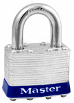 MASTER LOCK Master Lock 1UP Padlock, Open Shackle, 5/16 in Dia Shackle, 15/16 in H Shackle, Steel Shackle, Steel Body, Laminated