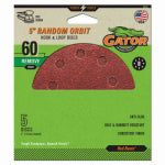 ALI INDUSTRIES Sanding Discs, Aluminum Oxide, Red Resin, 60-Grit, 5 In., 5-Pk.