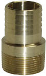 ASHLAND WATER GROUP Yellow Brass Threaded Male Adapter, Barbed End, 1/2 In.