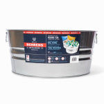 BEHRENS INC Wash Tub, Galvanized Sheet Steel, Round, 17 Gallons HOUSEWARES BEHRENS INC