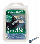 TEKS Teks 21344 Screw, #12 Thread, 1-1/2 in L, Coarse Thread, Hex Drive, Self-Drilling, Self-Tapping Point, Steel, Zinc HARDWARE & FARM SUPPLIES TEKS